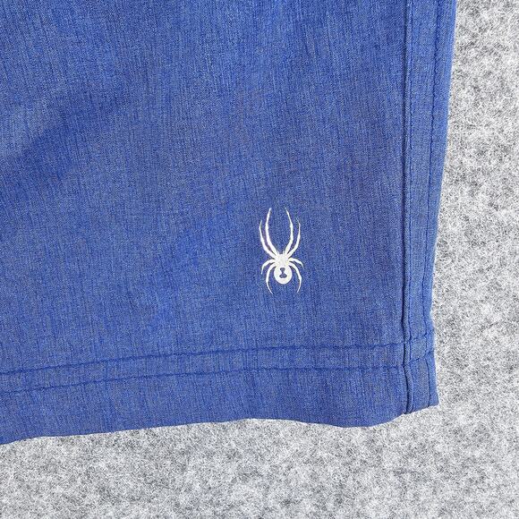 Spyder Swim Trunks Small Board Shorts Mens Blue Mesh Lining Pockets 8" Inseam - Picture 4 of 14